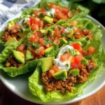 20-Minute Ground Turkey Taco Lettuce Wraps - theamazingfood