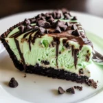 Frozen Mint Chocolate Chip Pie