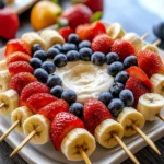 Fruit Kabobs with Cheesecake Dip