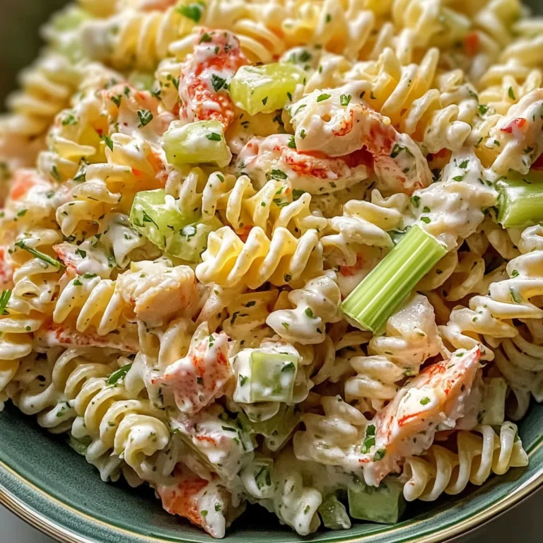 Homemade Crab Pasta Salad with Ranch Dressing - thegirlskitchen