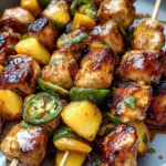 Jalapeno Peach Chicken Skewers