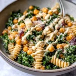 Kale Caesar Pasta Salad