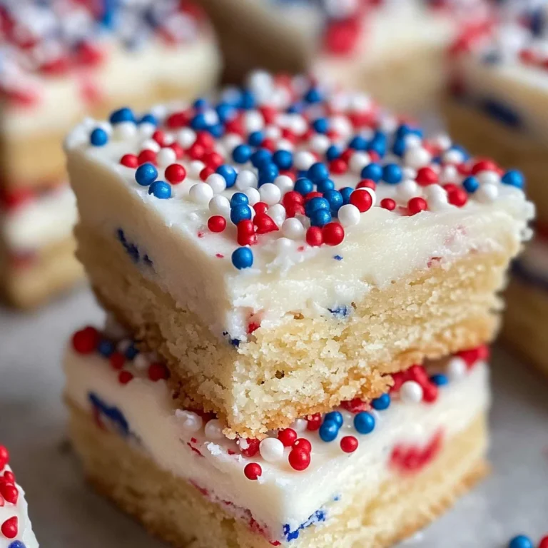 Patriotic sugar cookie bars