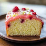Raspberry Glazed Key Lime Cake