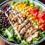 Southwest Salad with a Chipotle Ranch Dressing