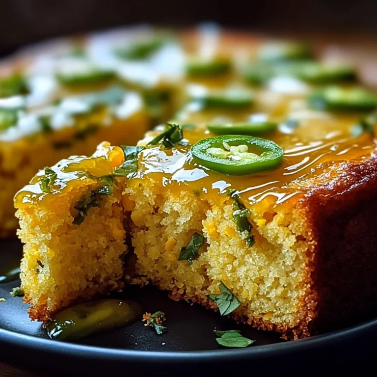 Spicy Sweet Jalapeño Cornbread with Zesty Lime Drizzle