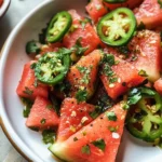 Spicy Watermelon Salad with Cilantro and Lime