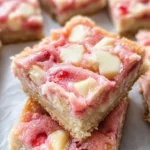 Strawberry White Chocolate Gooey Bars