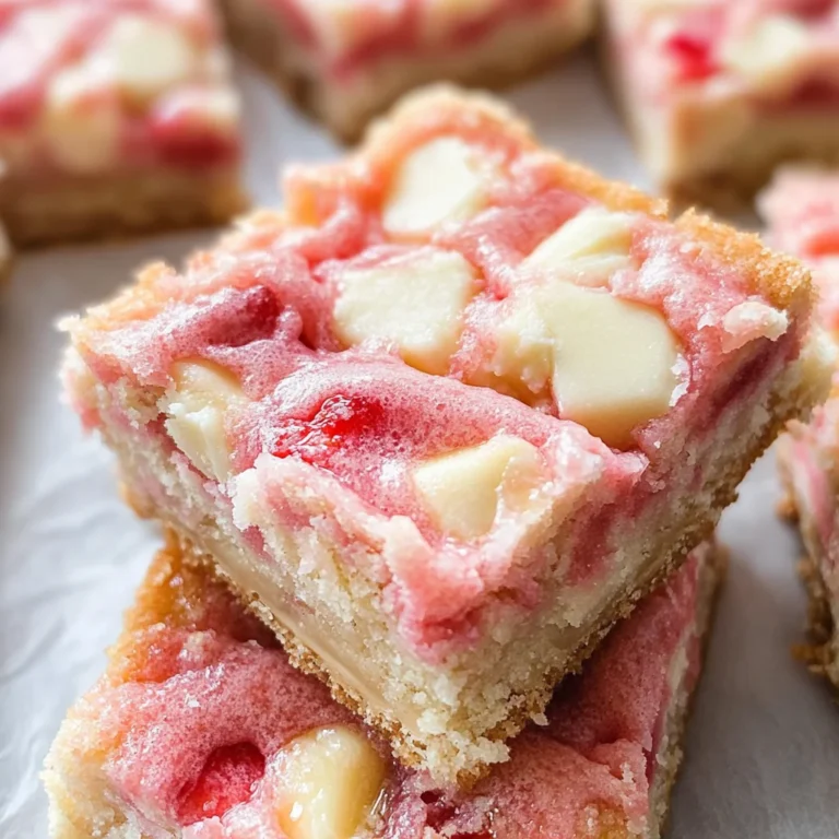 Strawberry White Chocolate Gooey Bars