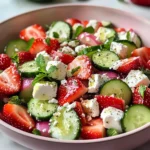 Tangy Strawberry Cucumber Salad with Feta