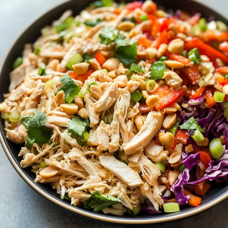 Thai Chicken Salad with Peanut Dressing