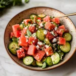 Watermelon Salad Recipe with Honey Lime Dressing