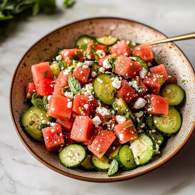 Watermelon Salad Recipe with Honey Lime Dressing