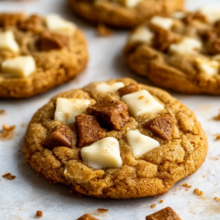 Biscoff Cookie Butter White Chocolate Chip Cookies