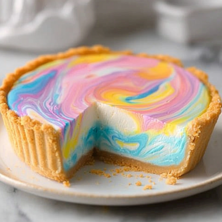 Easter Swirl Pie – A No-Bake Pastel Dessert