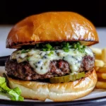 Blue Cheese Burgers, Juicy Burgers With Cheese Inside