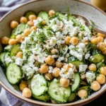 Cucumber Chickpea Salad (High Protein and No Cook)