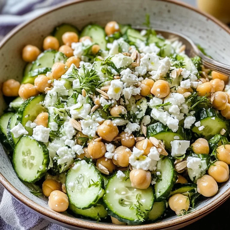 Cucumber Chickpea Salad (High Protein and No Cook)