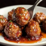 Honey Sriracha Meatballs with Cranberry Sauce