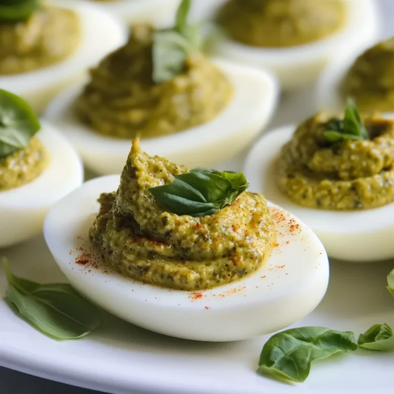 Pesto Deviled Eggs