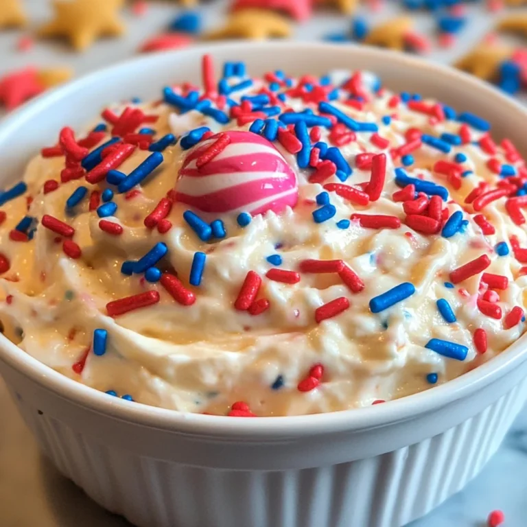 Red, White and Blue Funfetti Dip